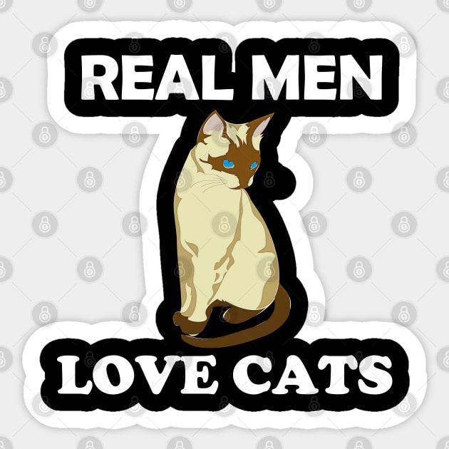 Real Men Love Cats Sticker by Emart